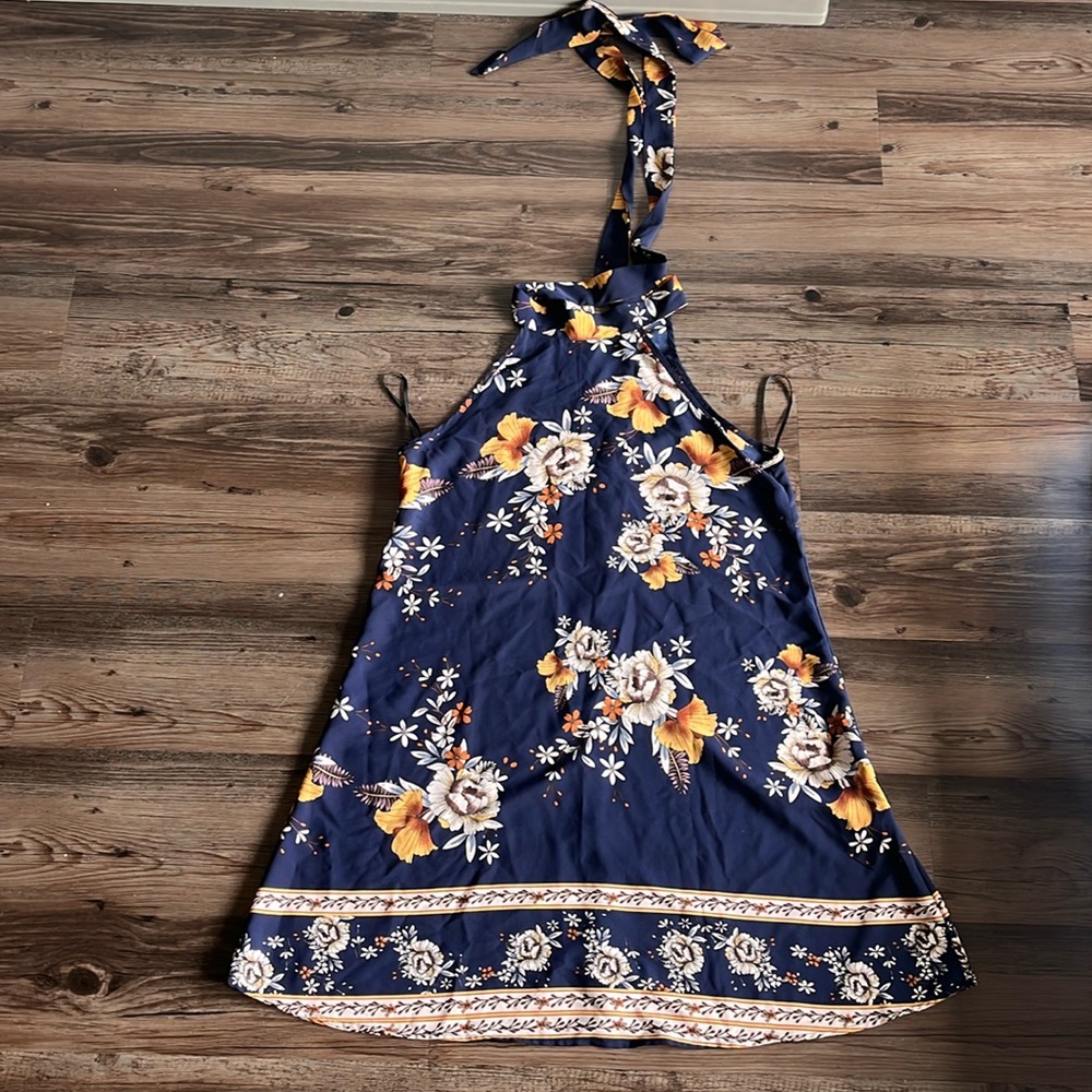 Halter tie patterned dress | SHEIN | size 6/ M